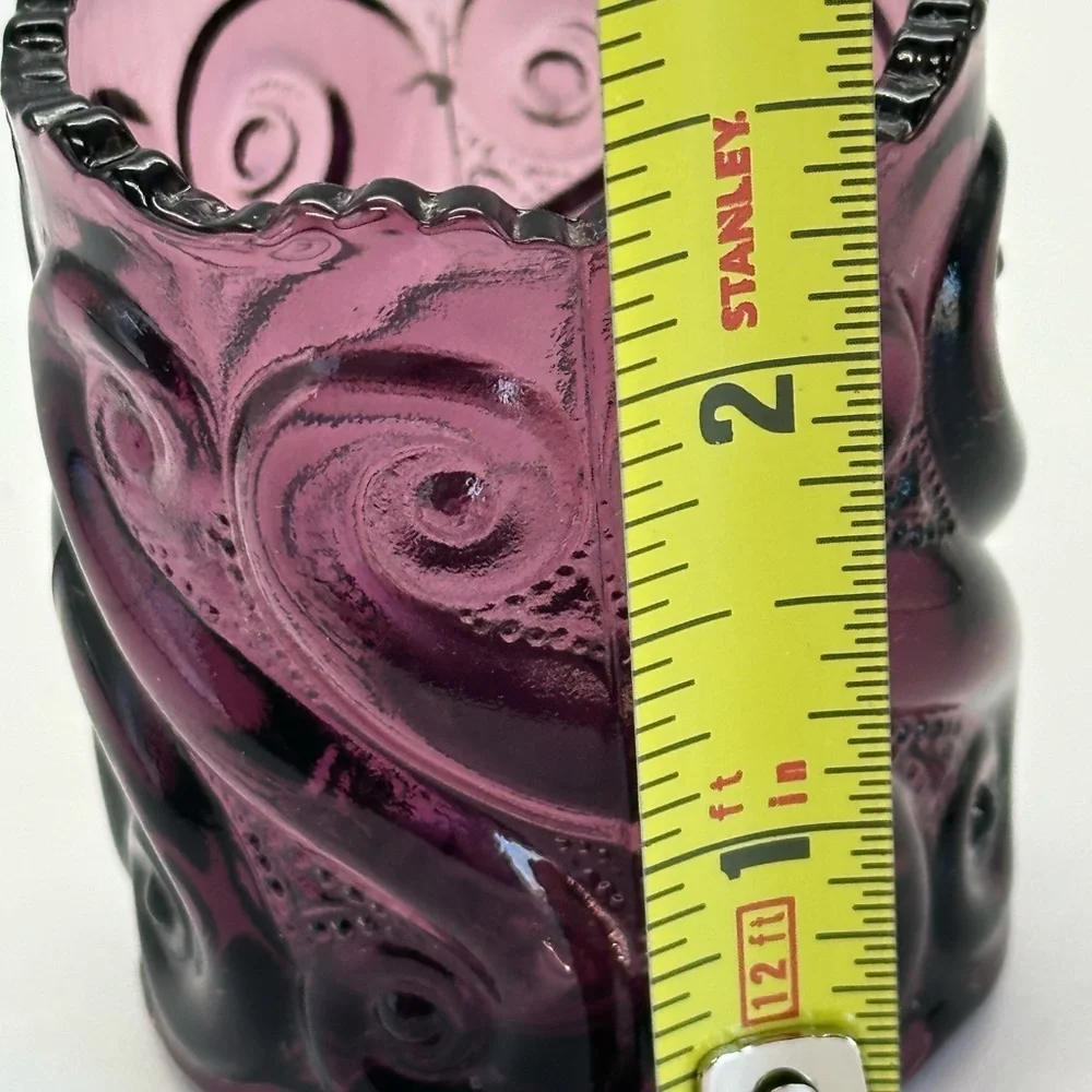 Vintage Elegant Purple Glass toothpick /match Holder - Picture 2 of 8